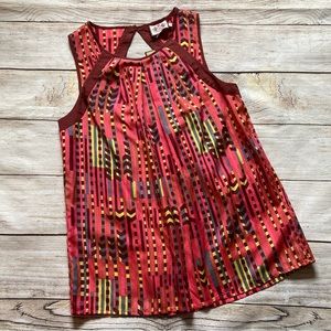 Juicy Couture Geometric Pattern Sleeveless Tank Top Blouse NWT Women’s Small